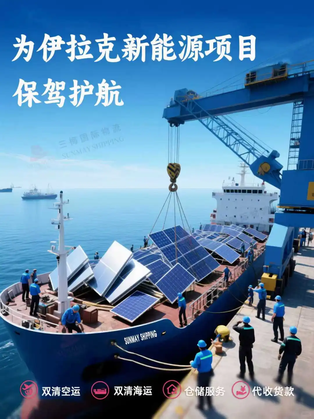 伊拉克新能源物流选我们，运输稳稳到位！