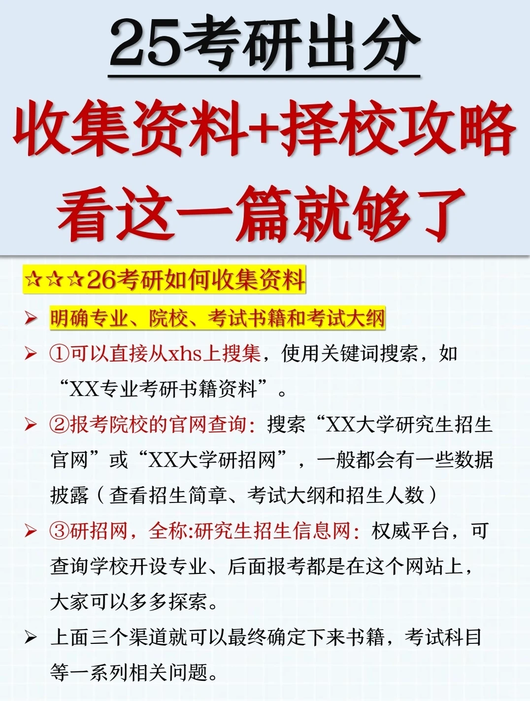 25考研出分?手把手教26考研择校➕收集信