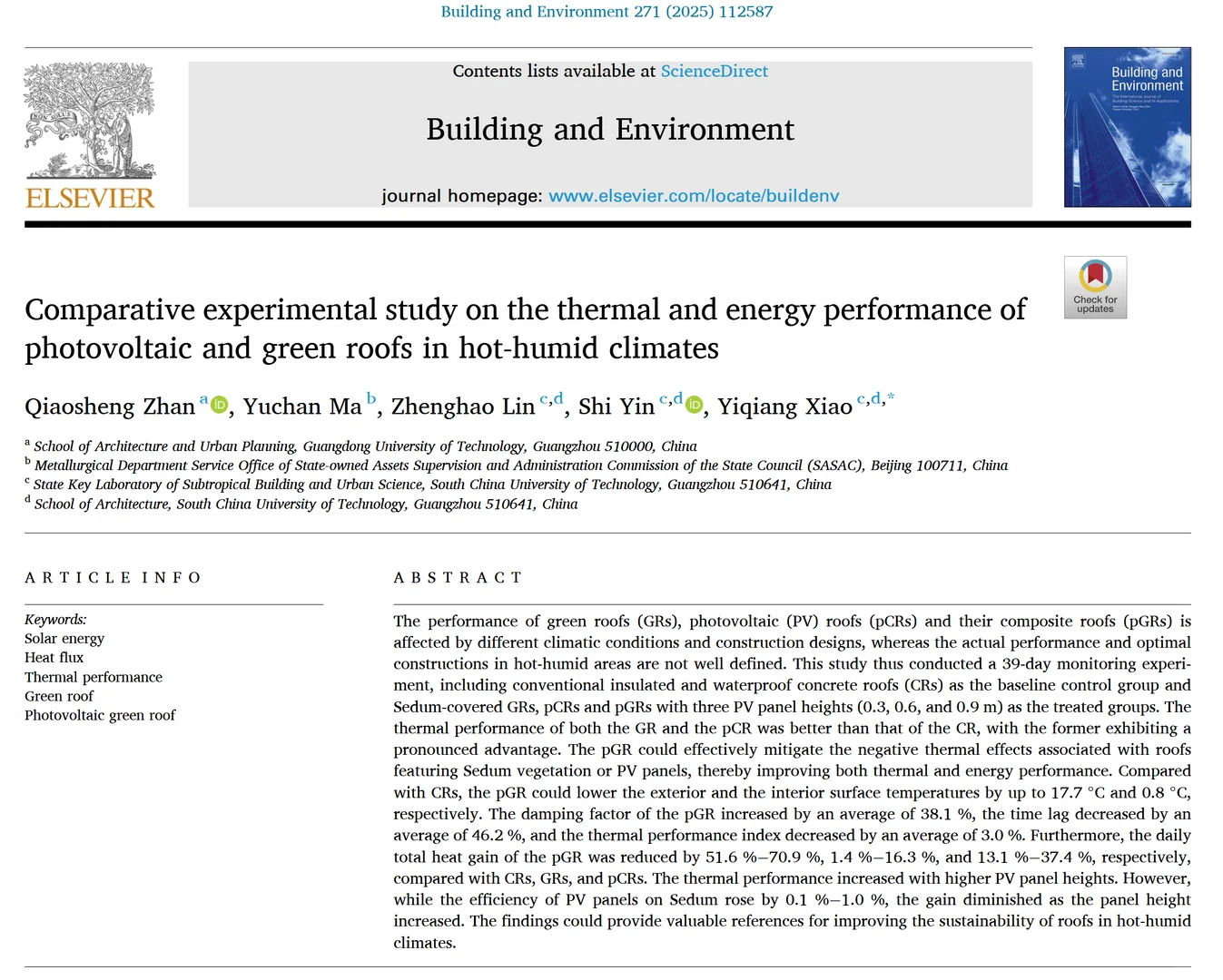 景观好文89｜光伏与绿屋顶的热性能大pk?