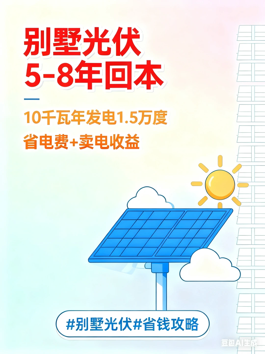 北京别墅光伏｜5-8年回本！