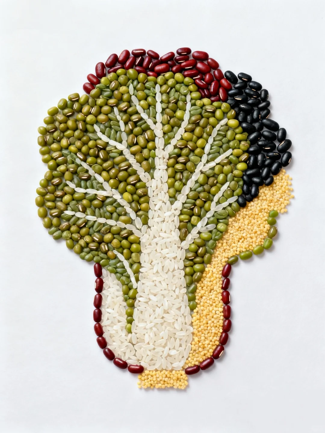 创意五谷贴画——白菜