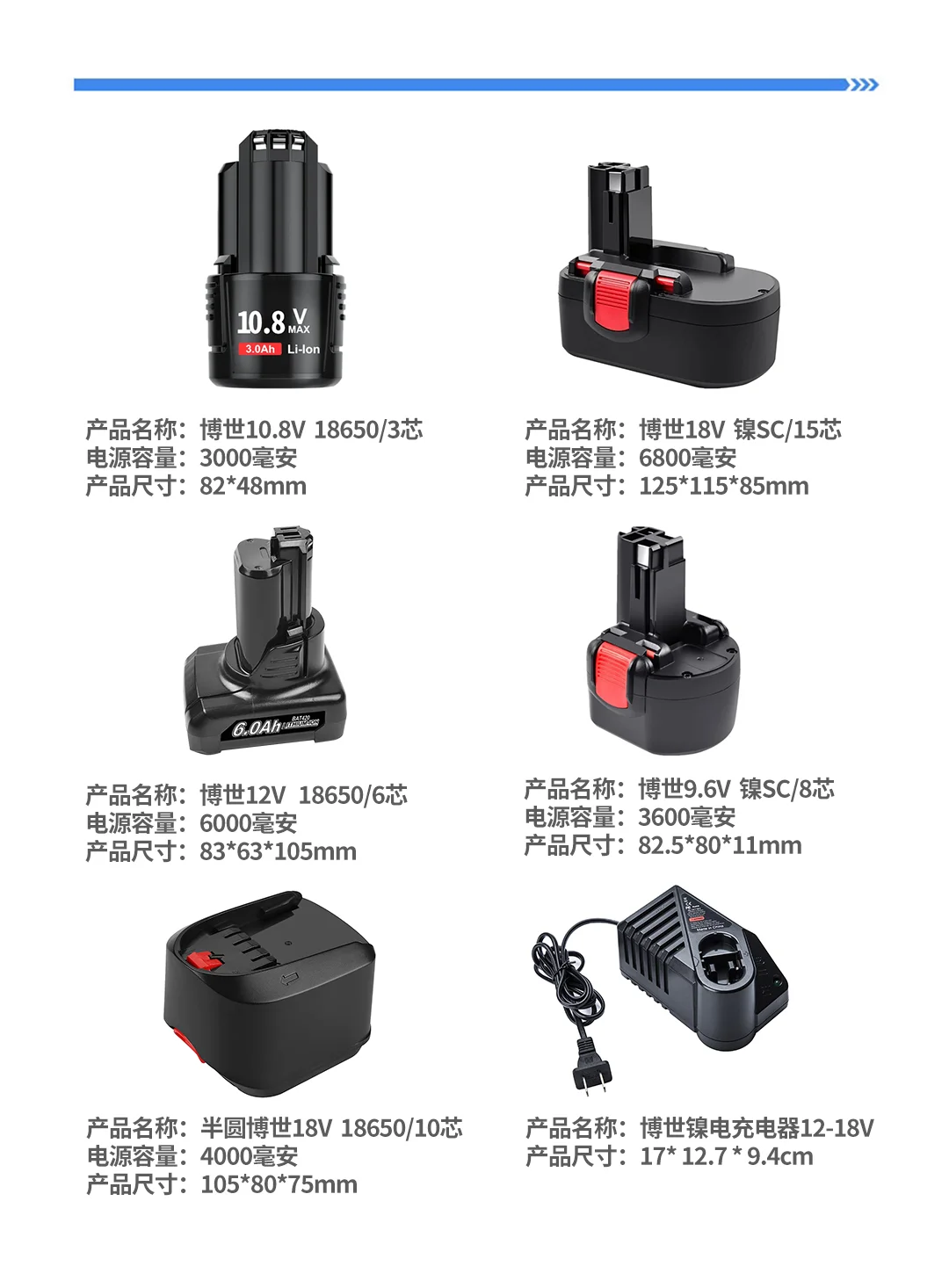 充电工具电池博世～小家电，跨境电商亚马逊