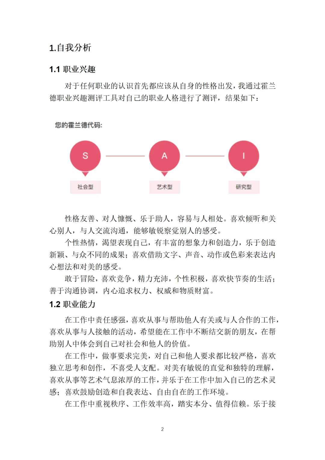 环境监测技术 职业生涯规划书word+PPT模板