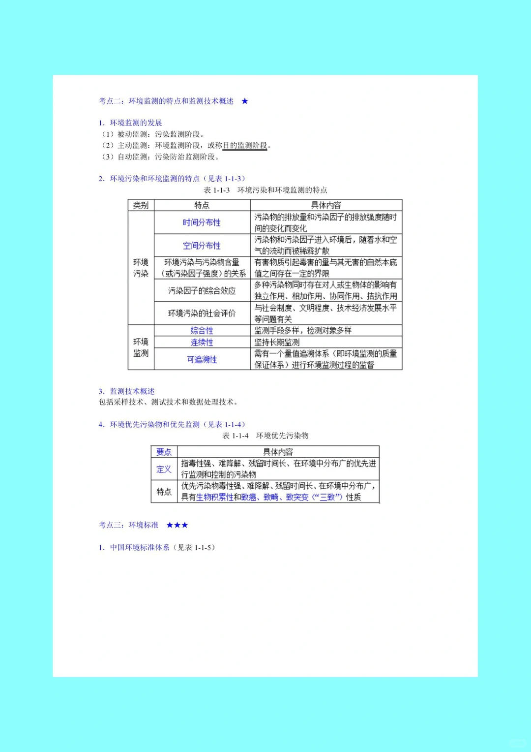 环境监测 课后习题 考研重点笔记