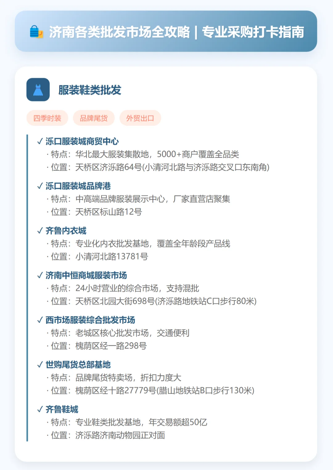 ?济南各类批发采购市场大全❗