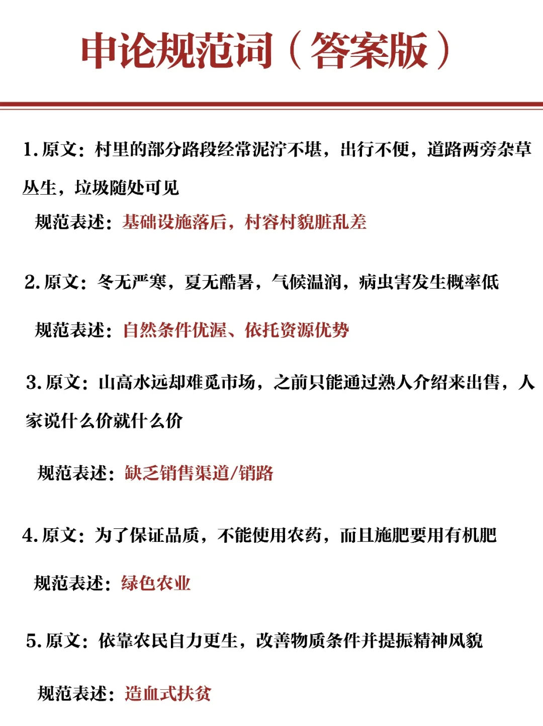 每日申论规范词??‍♀️乡村振兴类