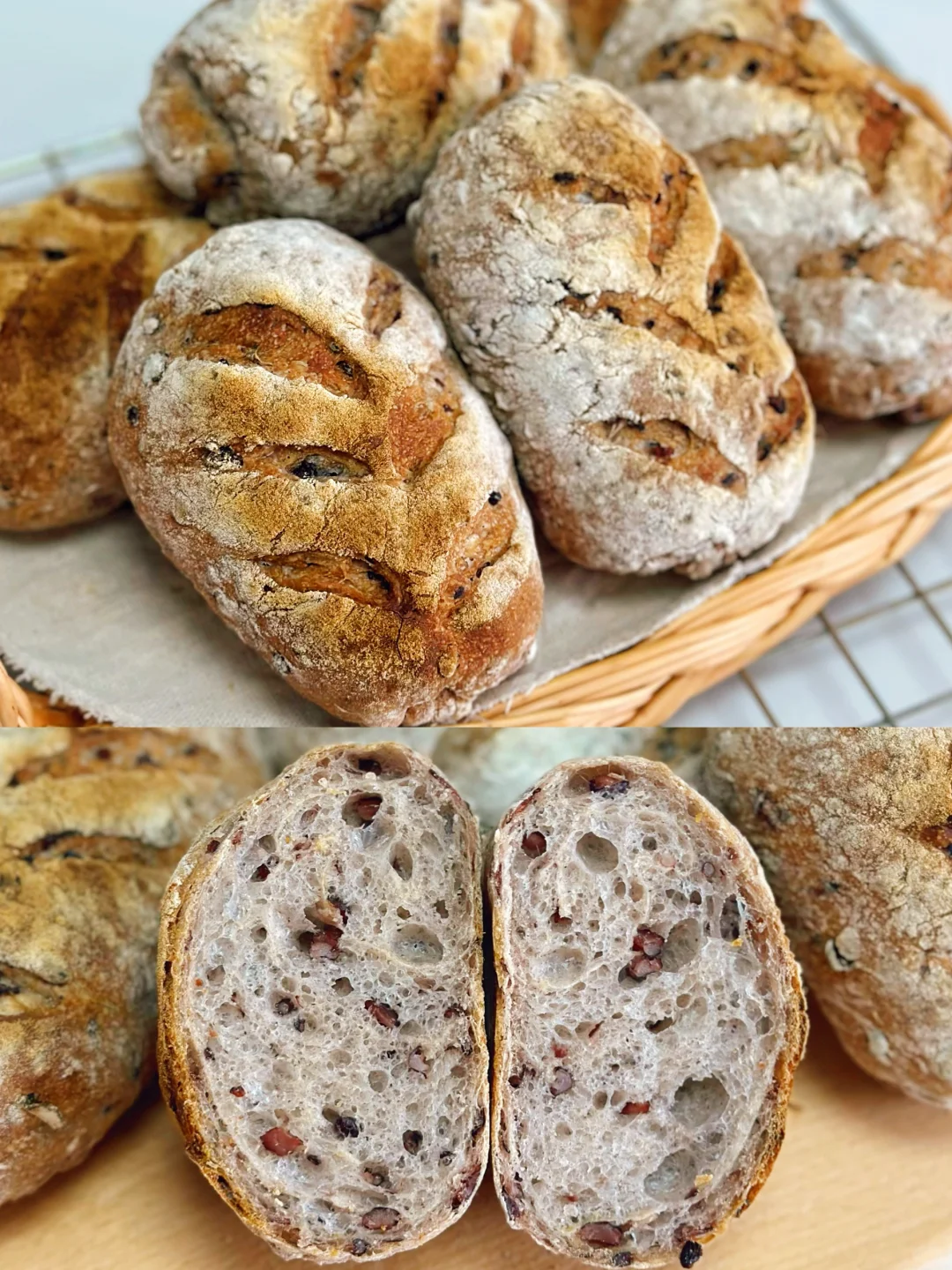 零糖油‼️低卡又养生的杂粮欧包❗️直接法制作