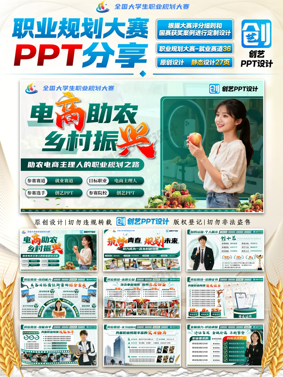 电商主理人职业规划之路ppt?职规赛ppt