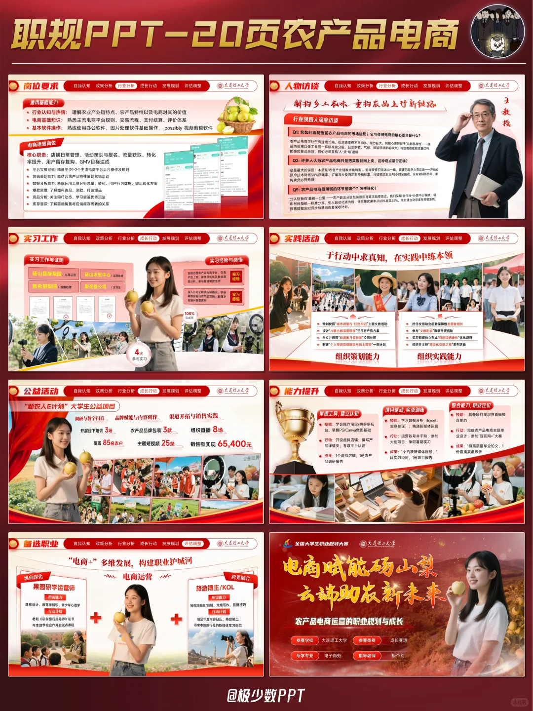 职规成长赛道丨农产品电商PPT来咯~