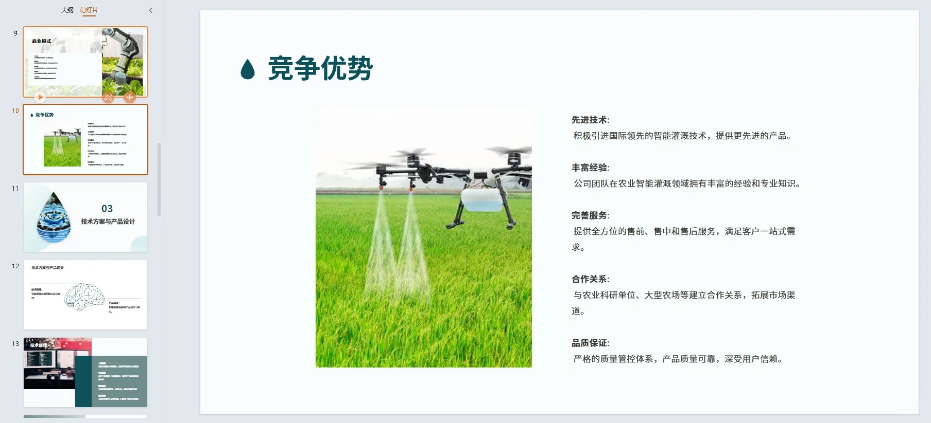 农业智能灌溉系统商业计划书