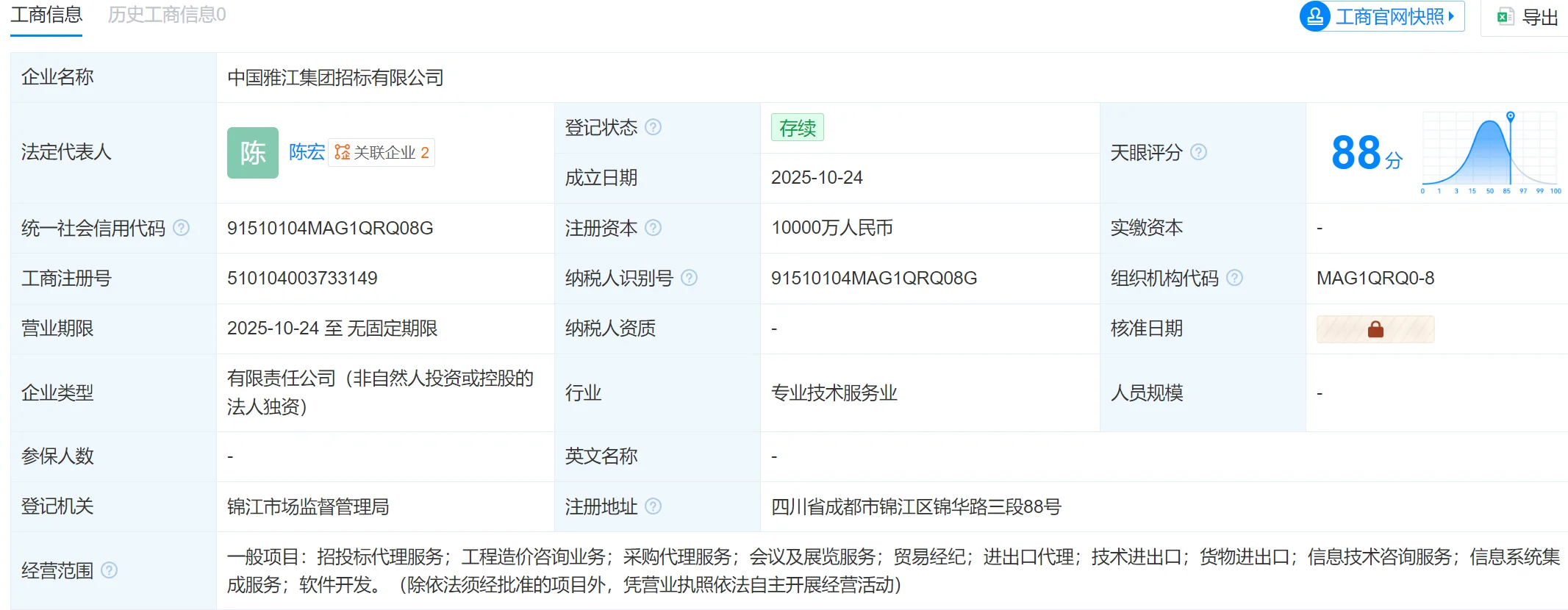 中国雅江集团招标有限公司成立