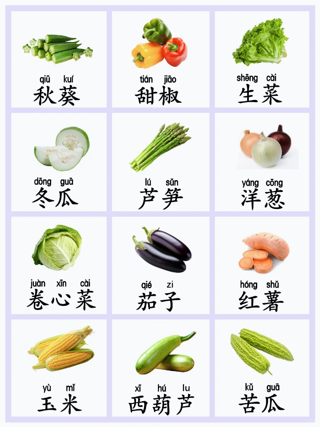 蔬菜闪卡