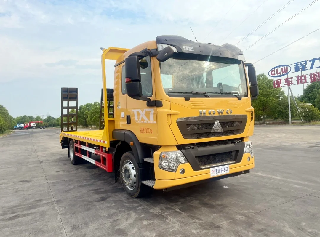 豪沃TX7单桥平板运输车
