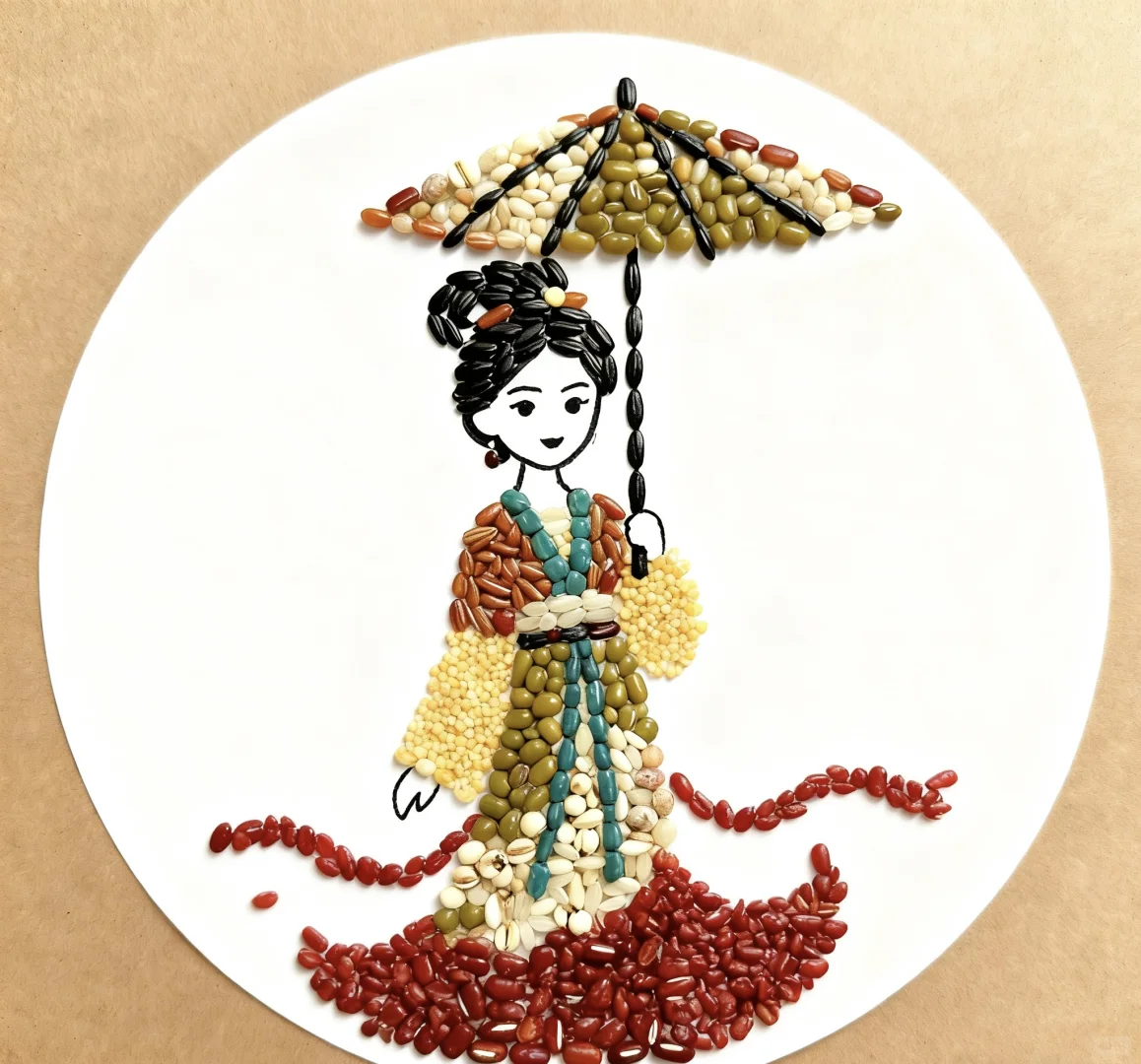 救命，五谷杂粮拼的古风美人太绝啦