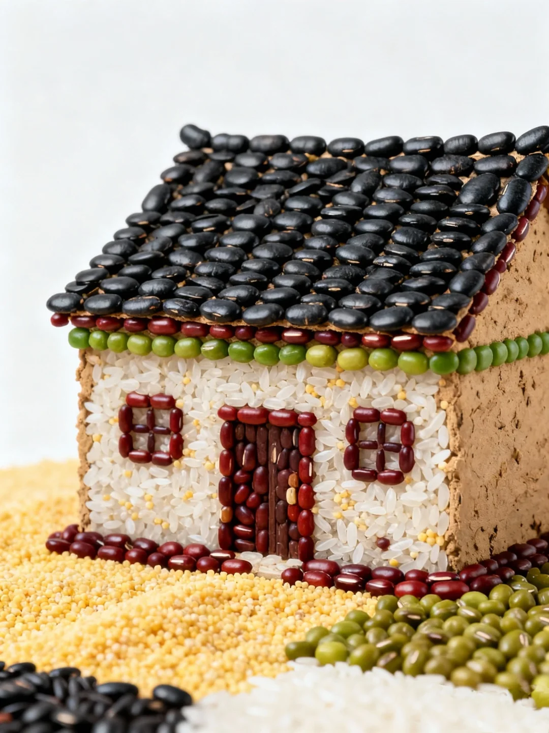 创意五谷贴画——旧舍