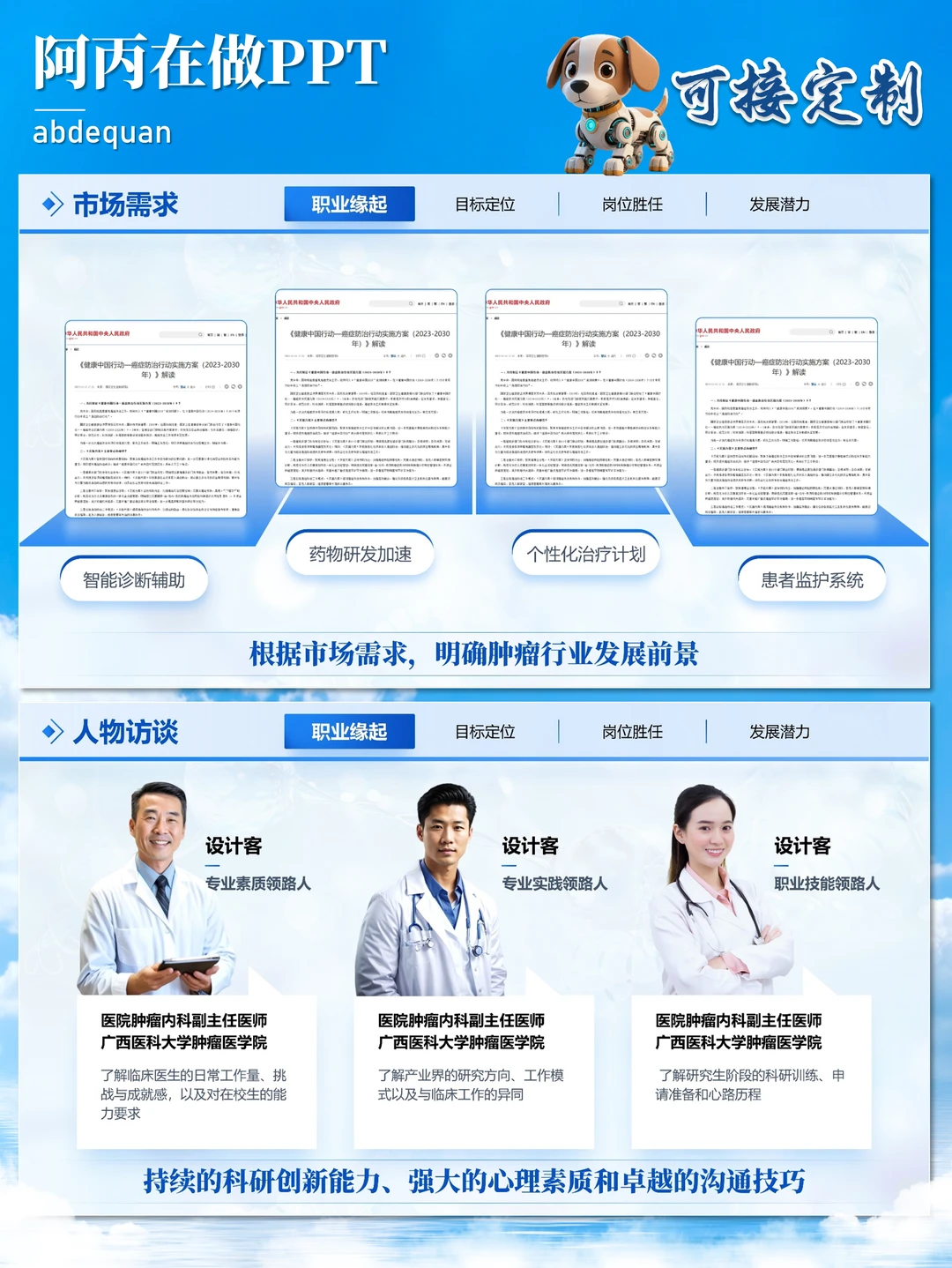 医疗赛道，这份职业生涯规划PPT细节封神！