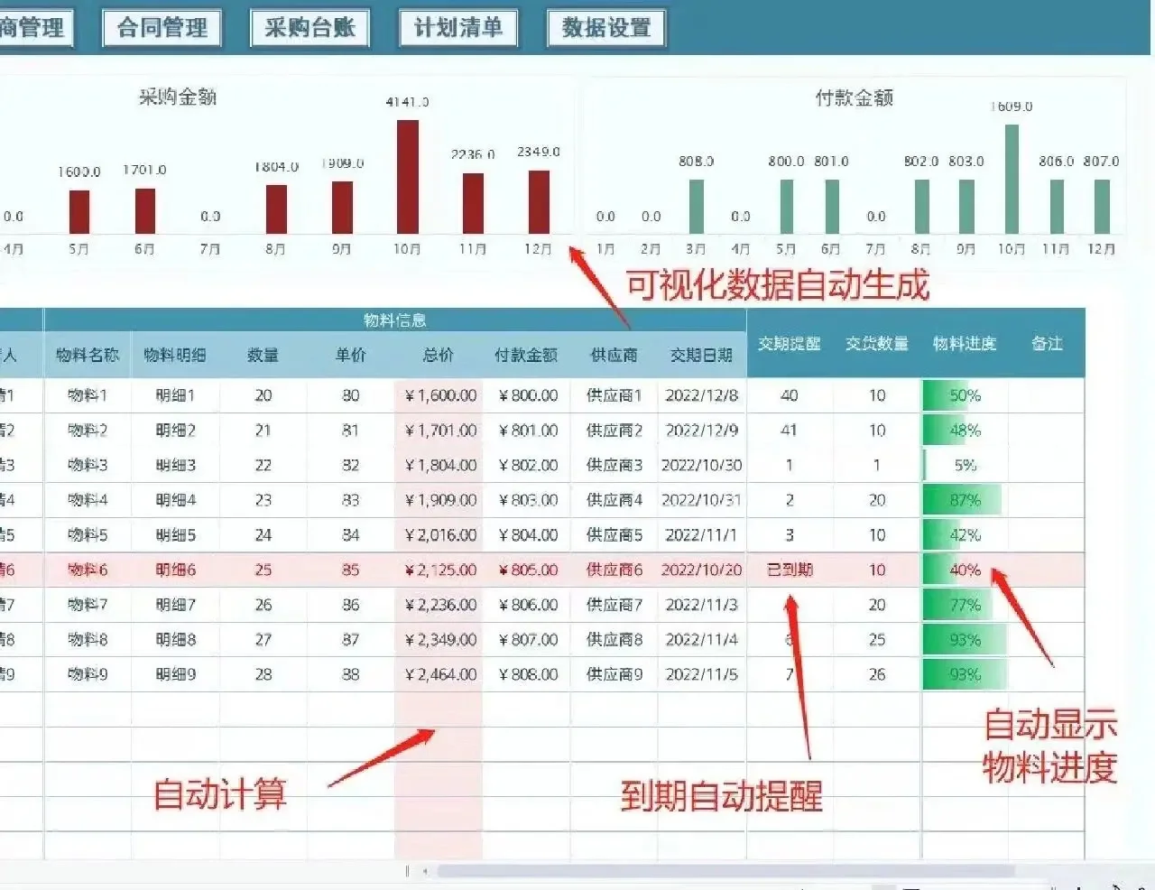 采购管理系统??Excel自动汇总解放双手