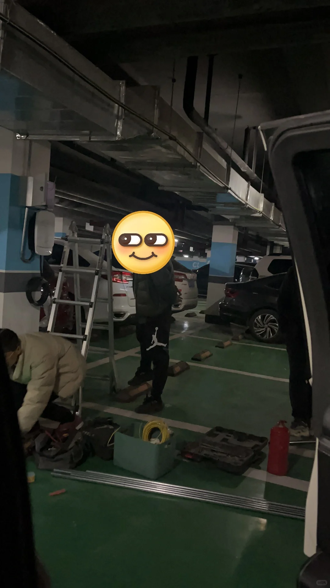 家用充电桩地库安装记录