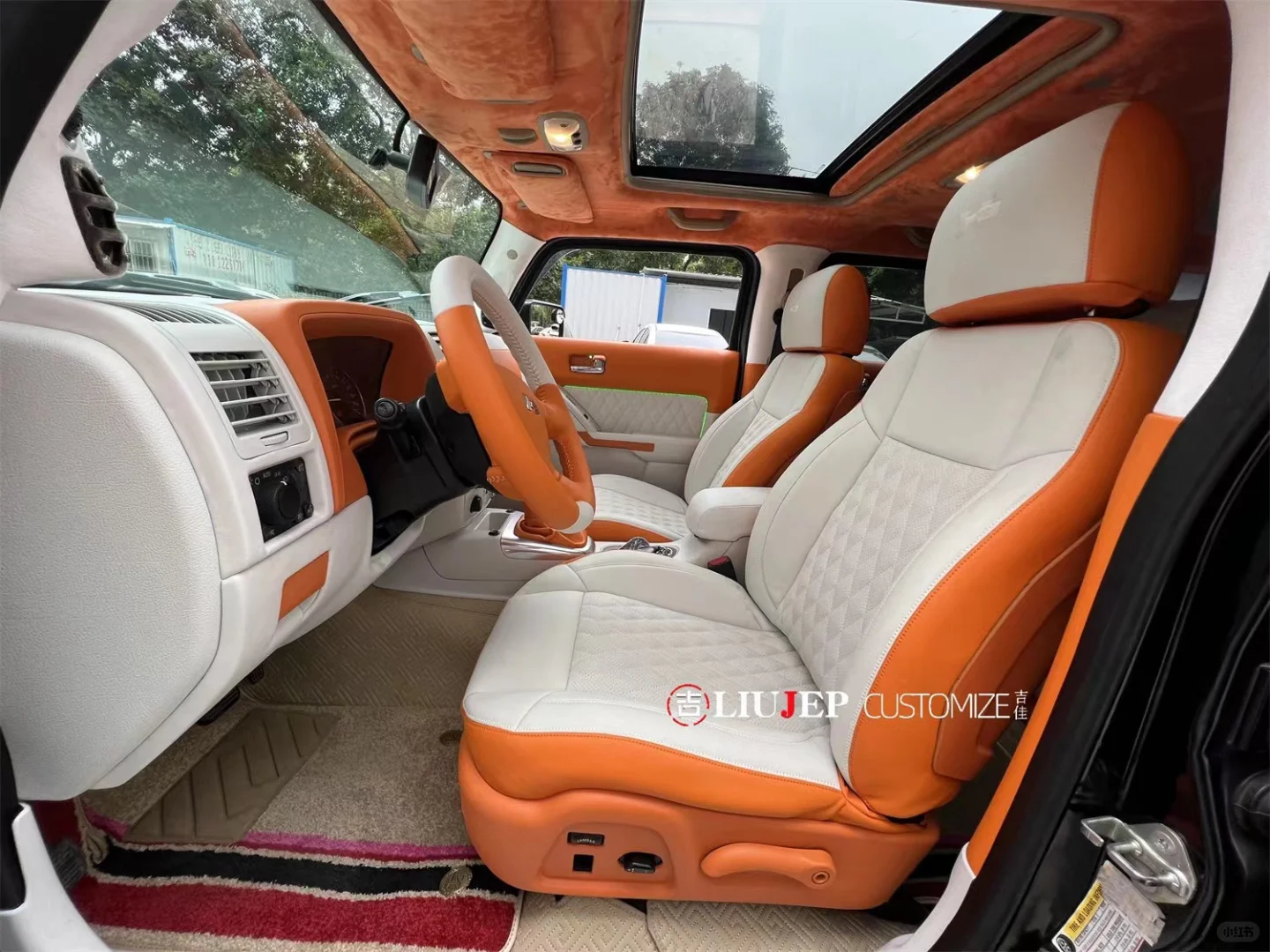 悍马H3内饰座椅顶棚仪表盘翻新包覆