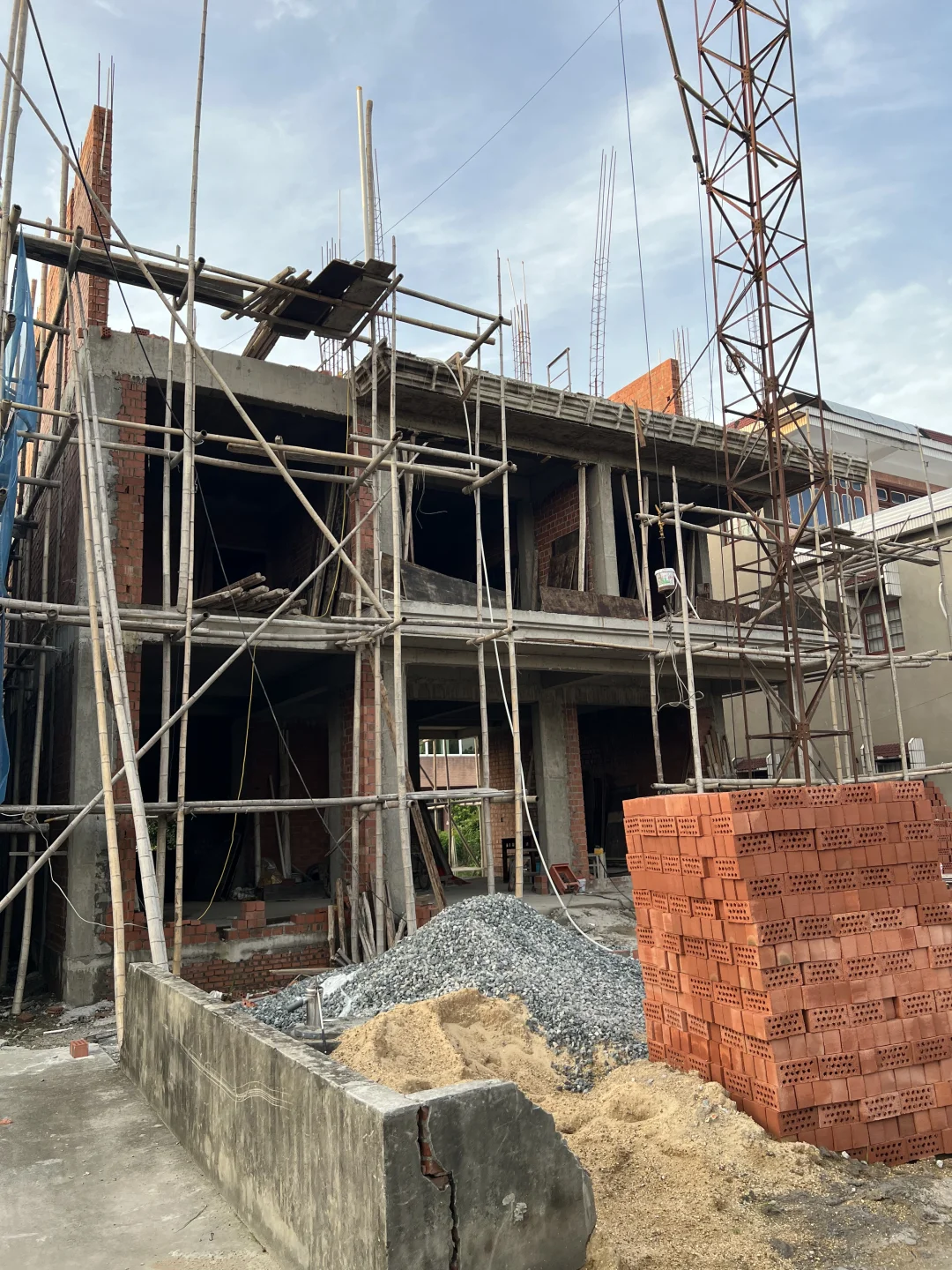 45万｜浙江农村三层半自建房毛坯主体完工！