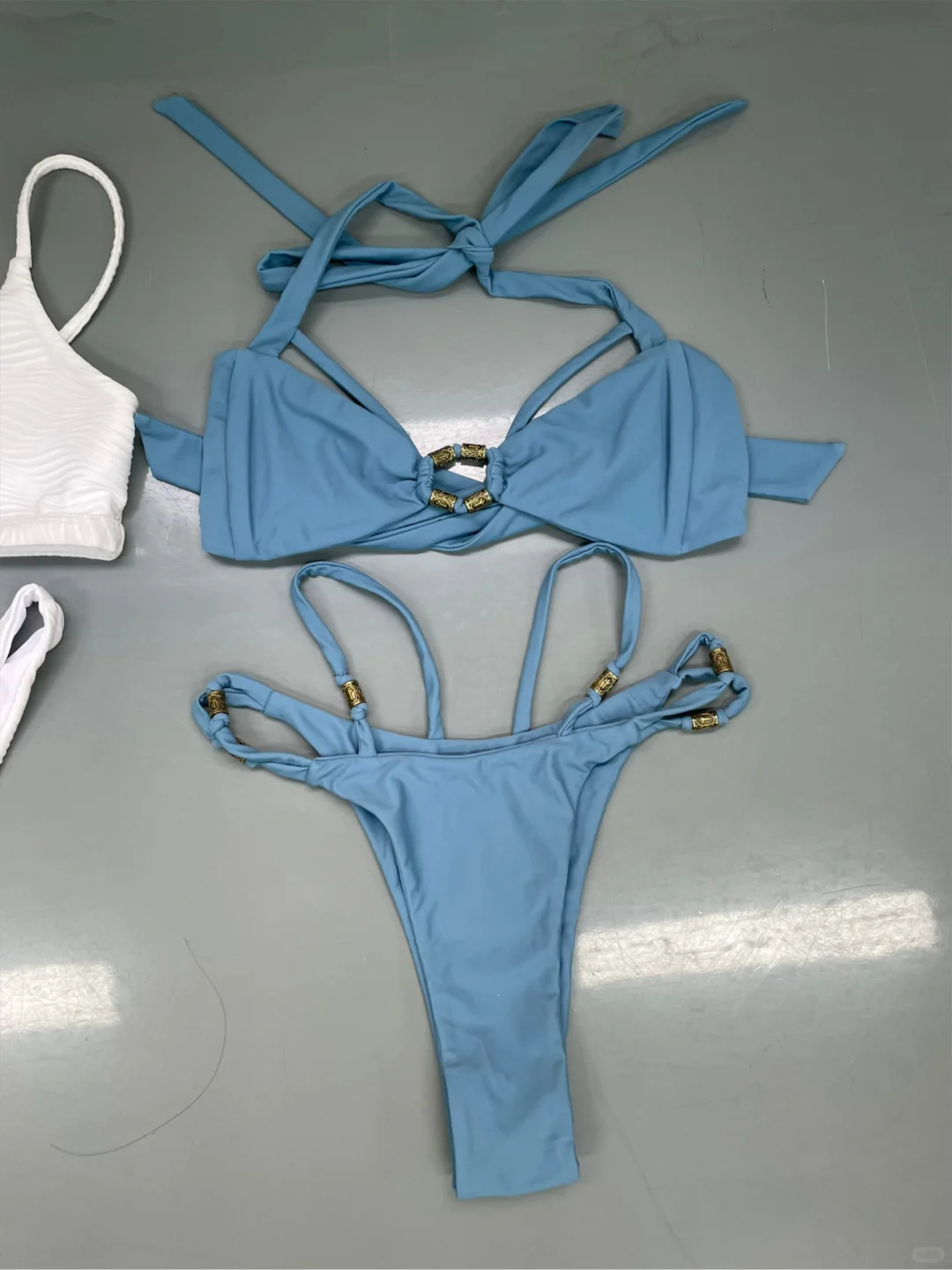 泳衣定制 | 异域风情蓝色系比基尼套装??