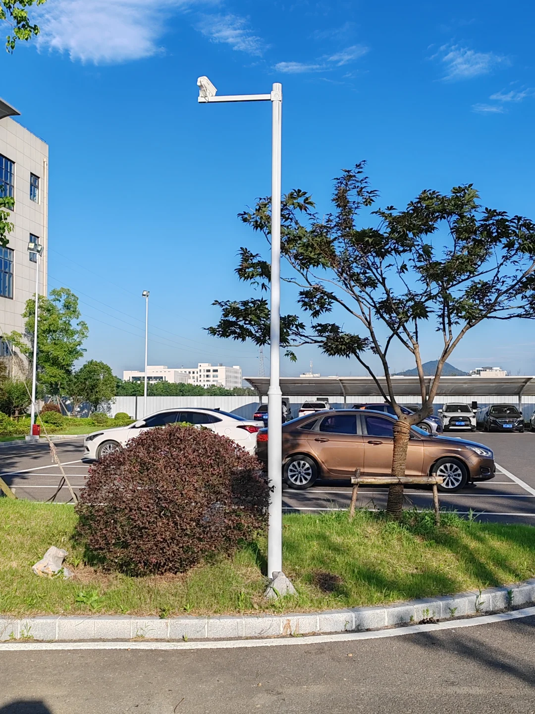 园区外围监控上立杆效果