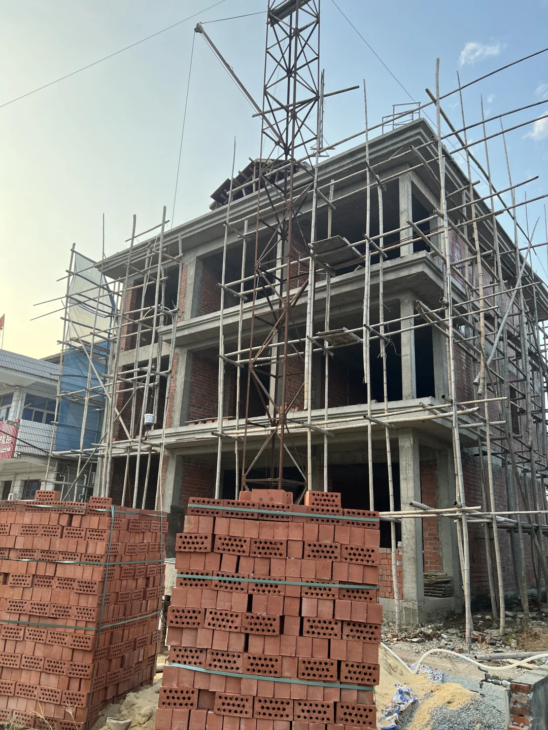 45万｜浙江农村三层半自建房毛坯主体完工！