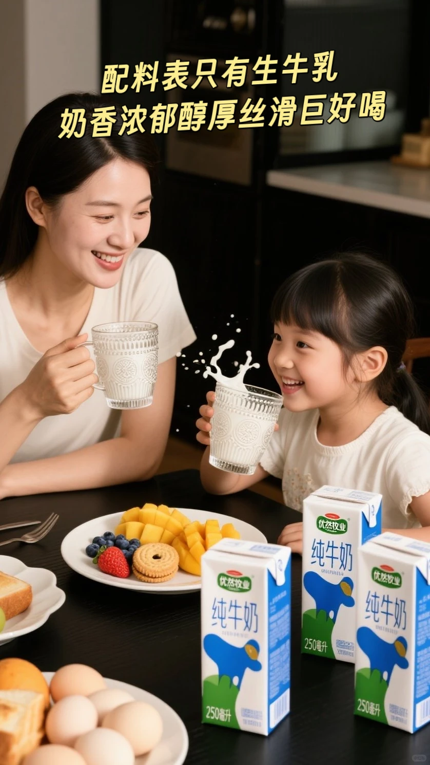 妈妈们来薅优然牧业纯牛奶羊毛巨好喝巨划算