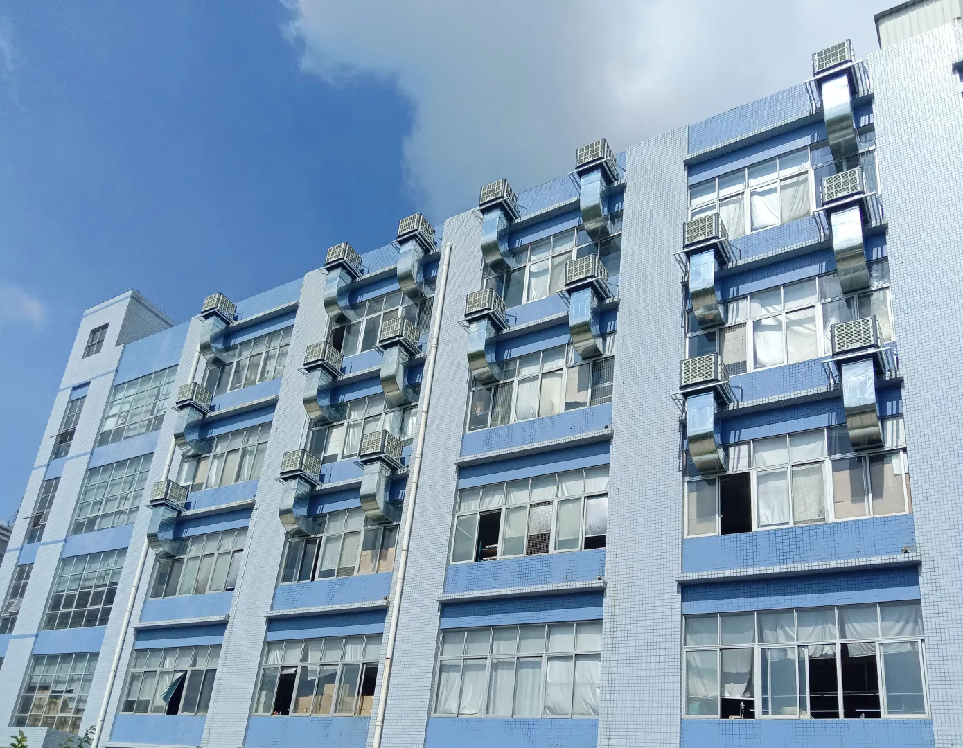 2000平方纺织厂降温措施