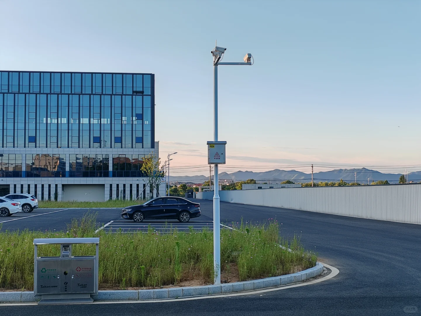 园区外围监控上立杆效果