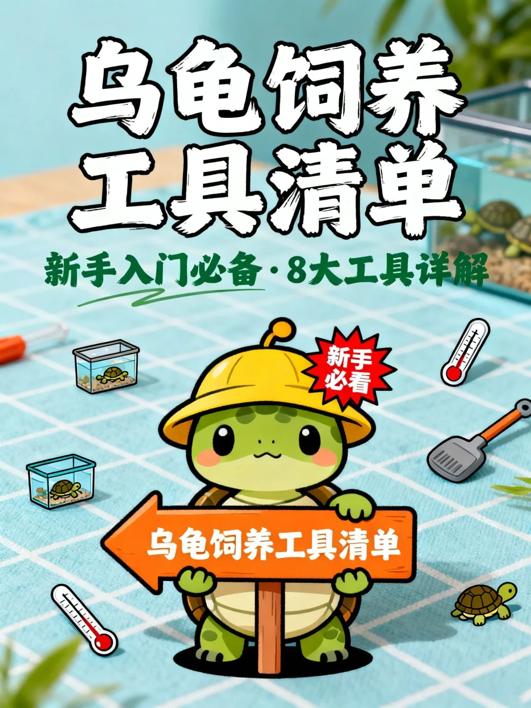 ?新手养龟不翻车！8件神器公开