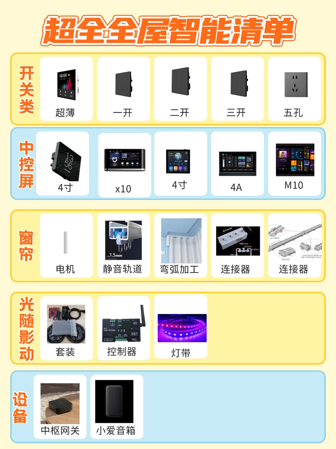 全屋智能设备超全攻略，跟着装就对了✅