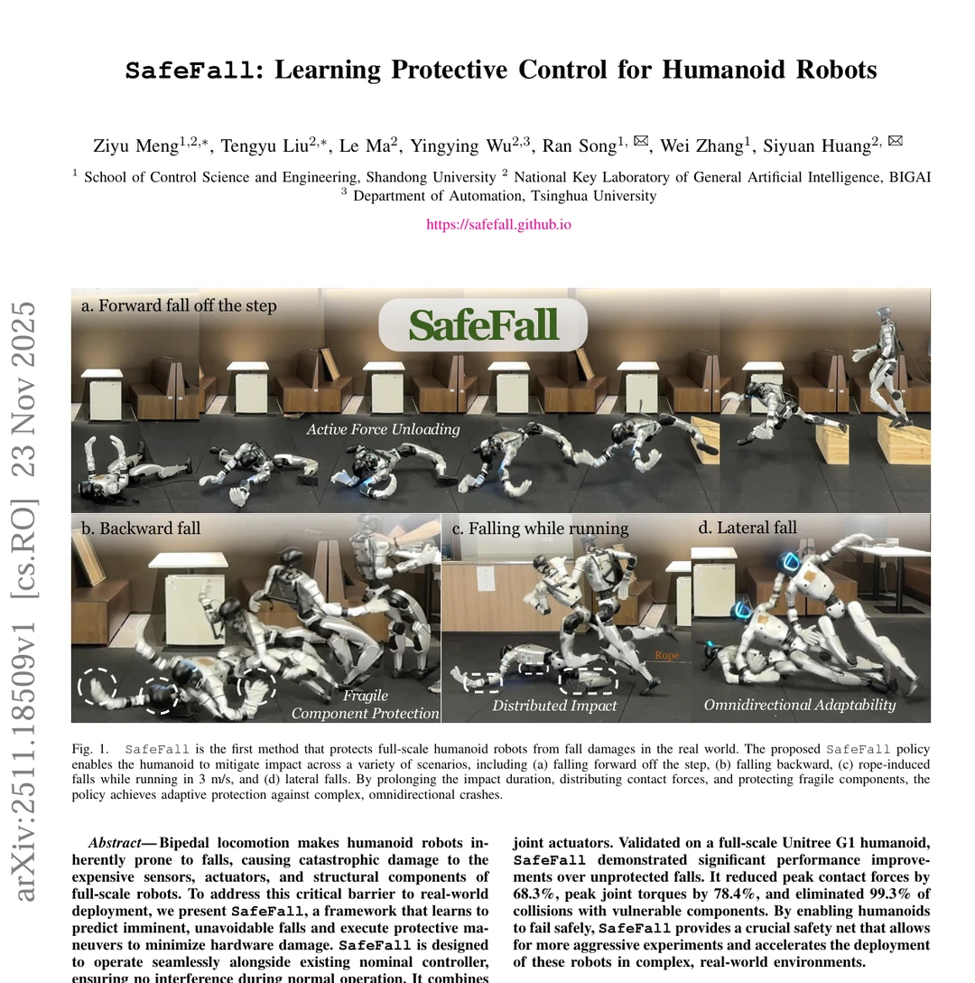 SafeFall 人形机器人防摔
