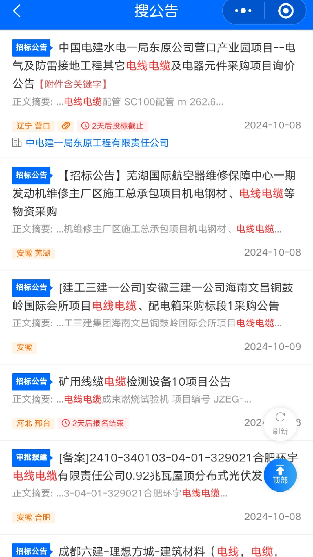 电线电缆采购项目