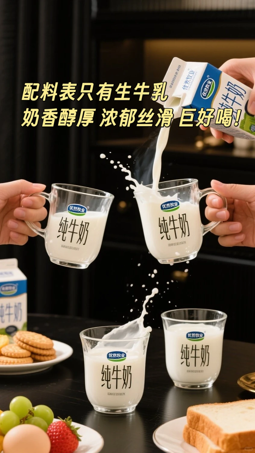 妈妈们来薅优然牧业纯牛奶羊毛巨好喝巨划算