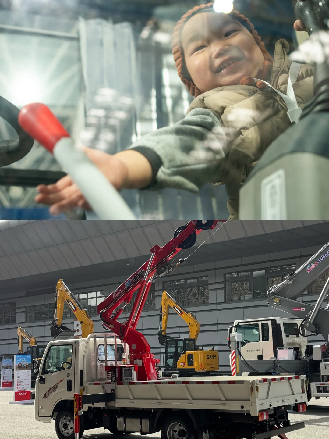 打开遛娃新思路?帮2岁挖掘机男孩圆梦