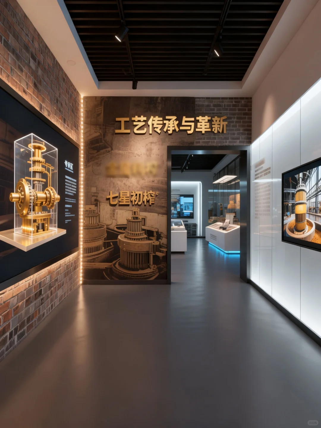 在粮油企业展厅亲眼看见了