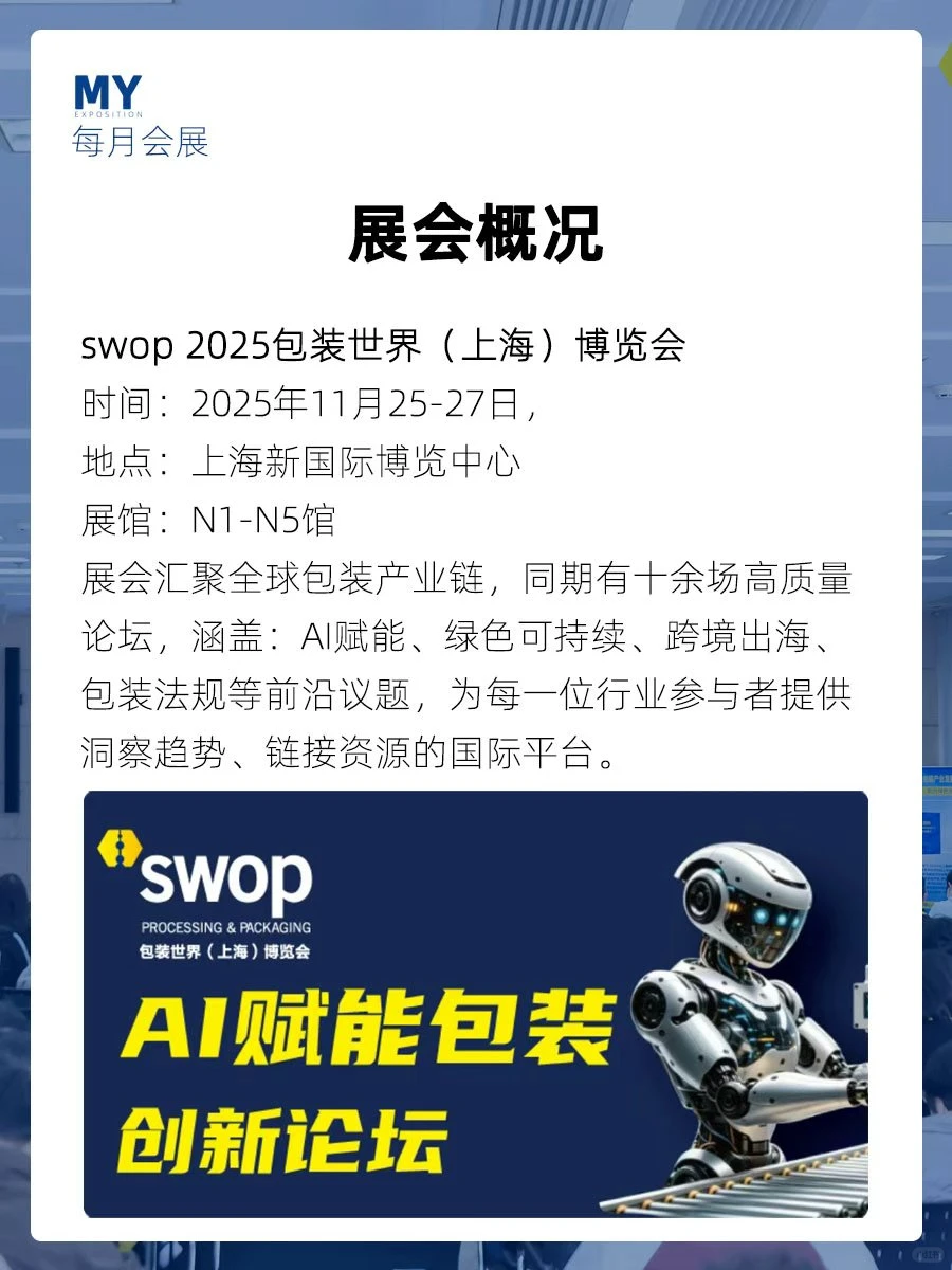 同期会议｜swop 2025世界食品上海博览会