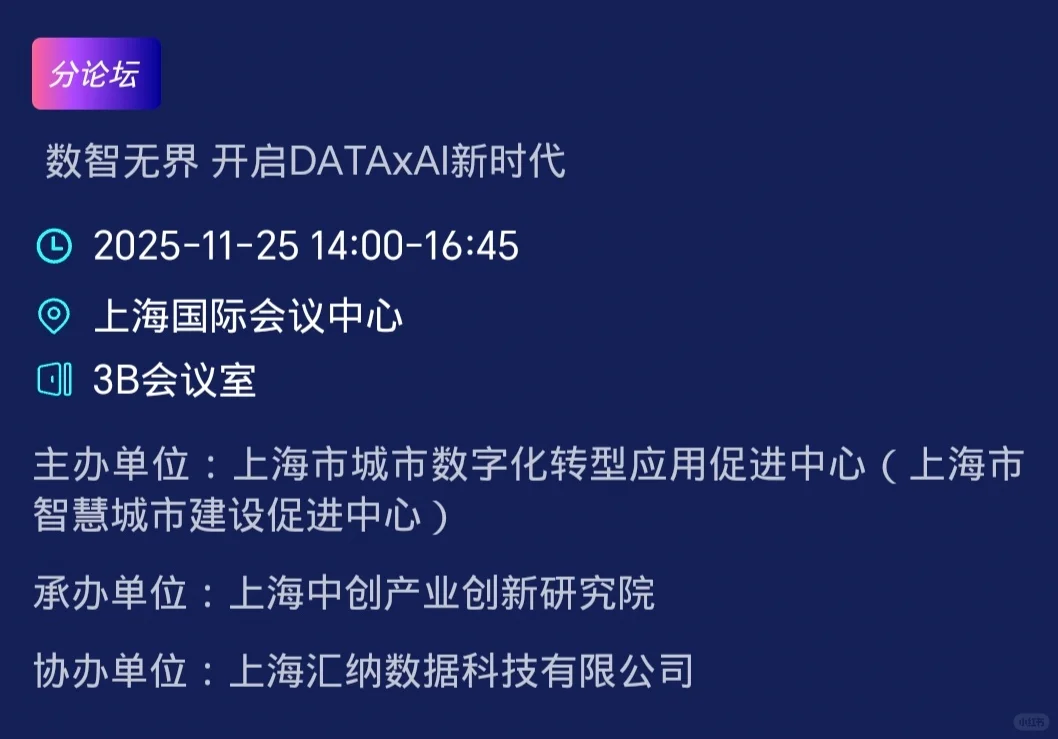 ?上海丨全球数商大会丨AI相关论坛