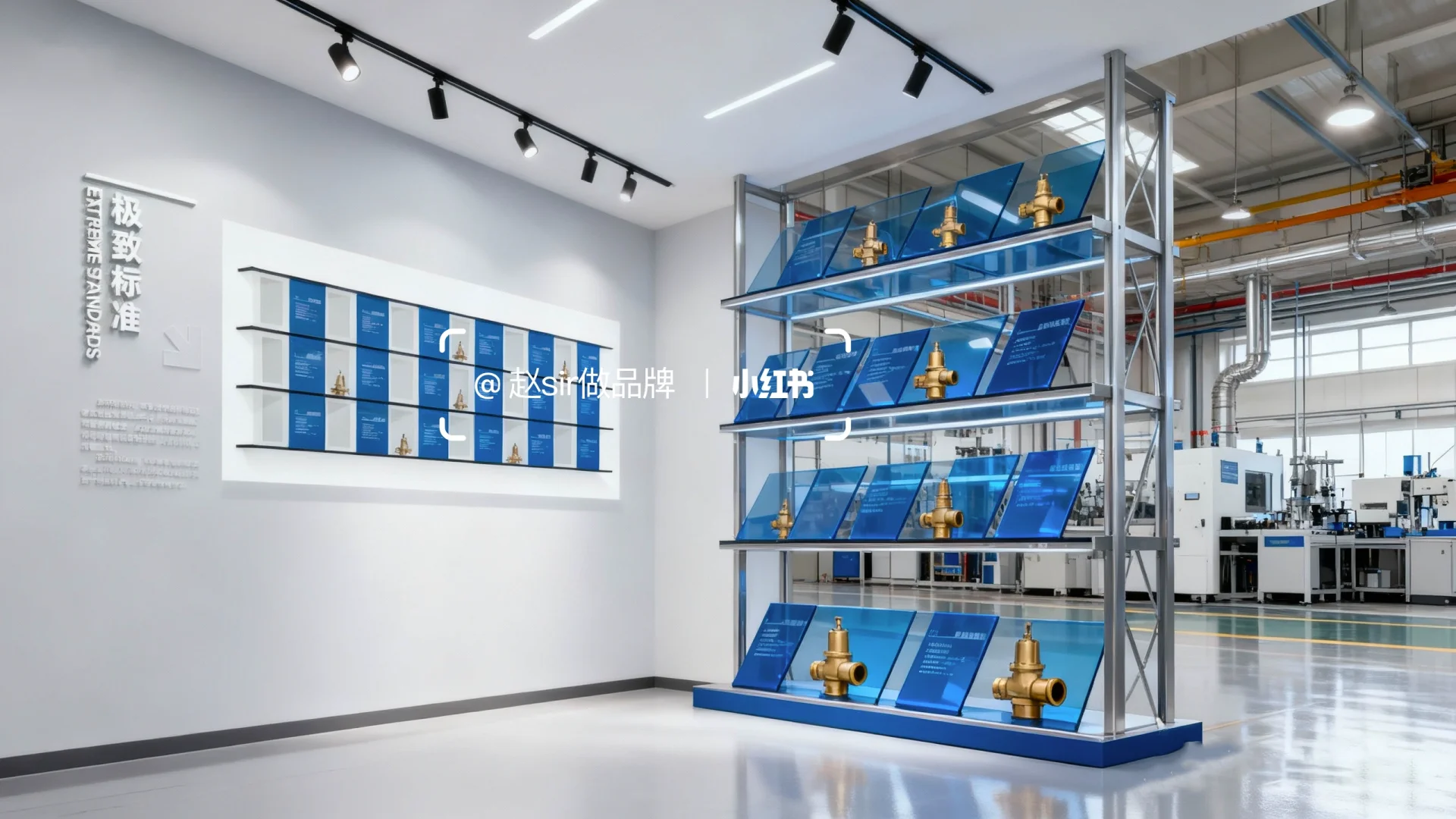 阀门车间目视化设计天花板 | 蓝白调很高级