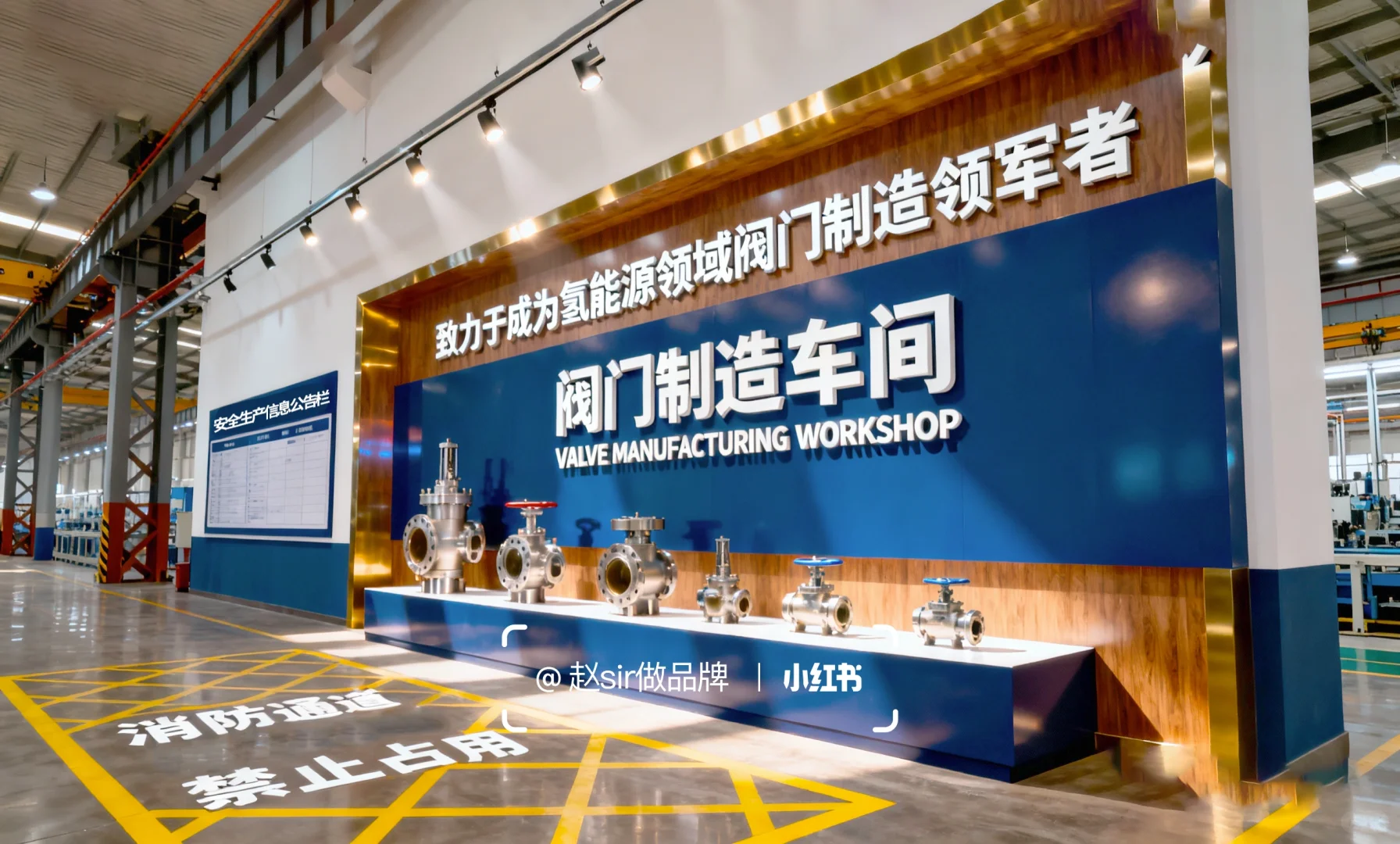 阀门车间目视化设计天花板 | 蓝白调很高级