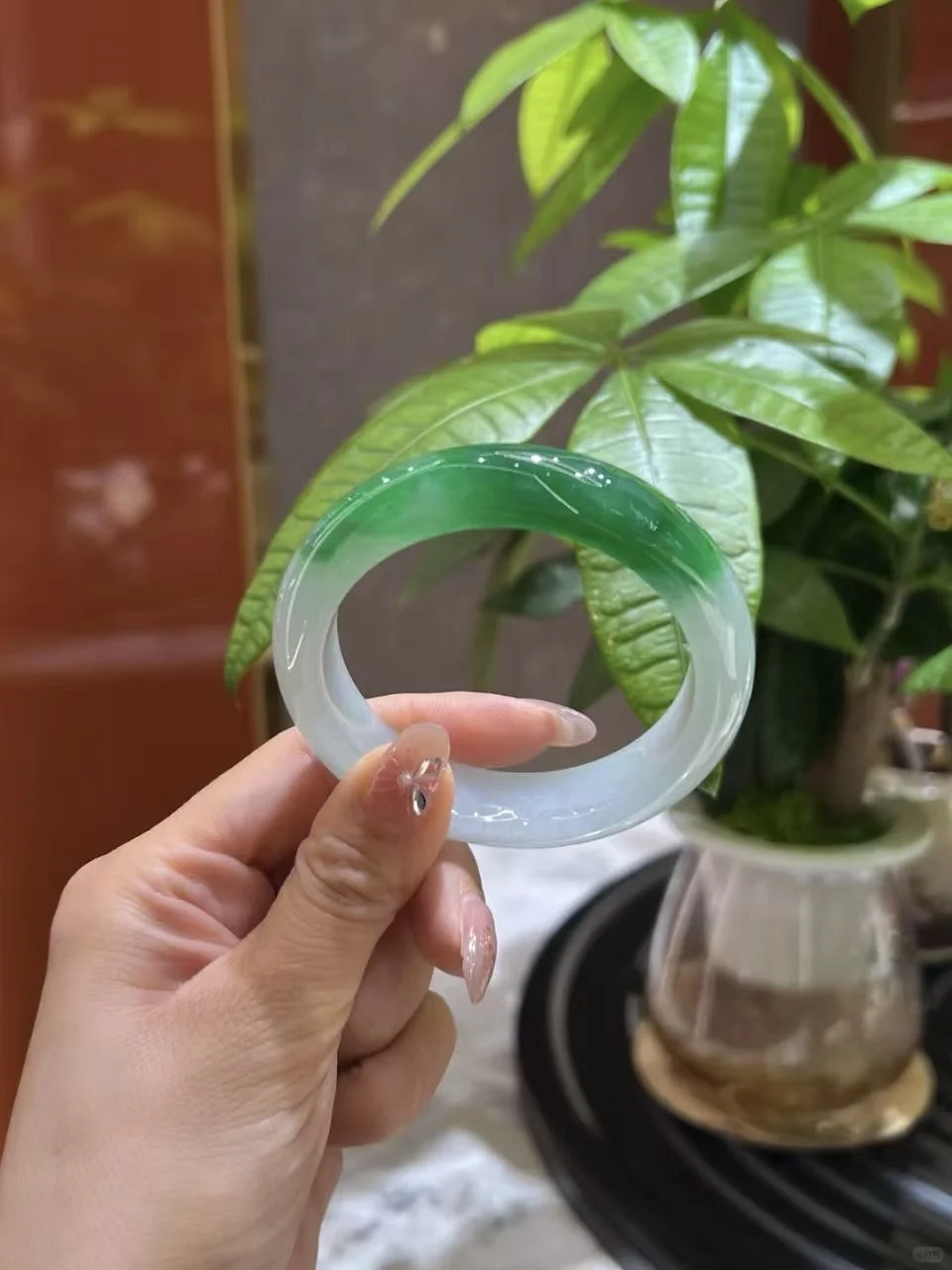 在长春花小钱捡漏万元翡翠镯也太香了！