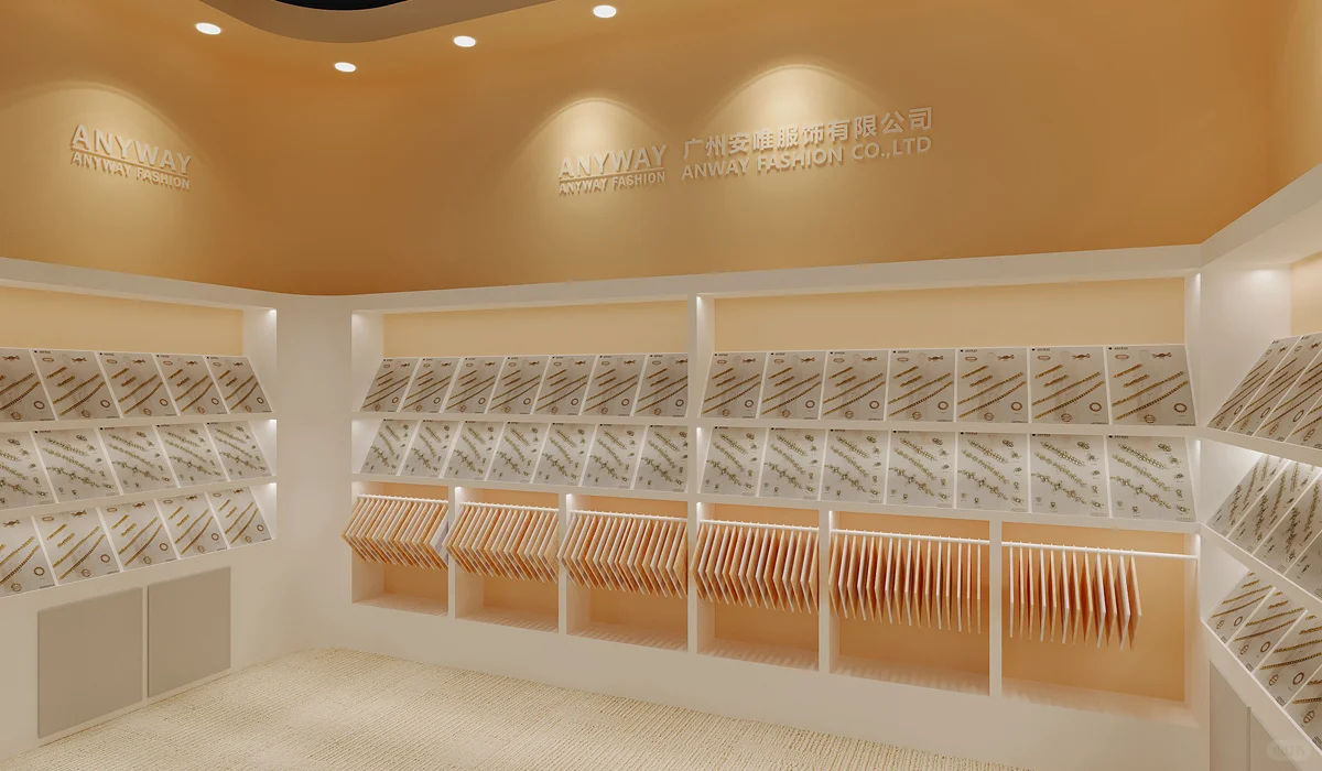 ?极简63平小展台设计搭建案例?纺织面料展