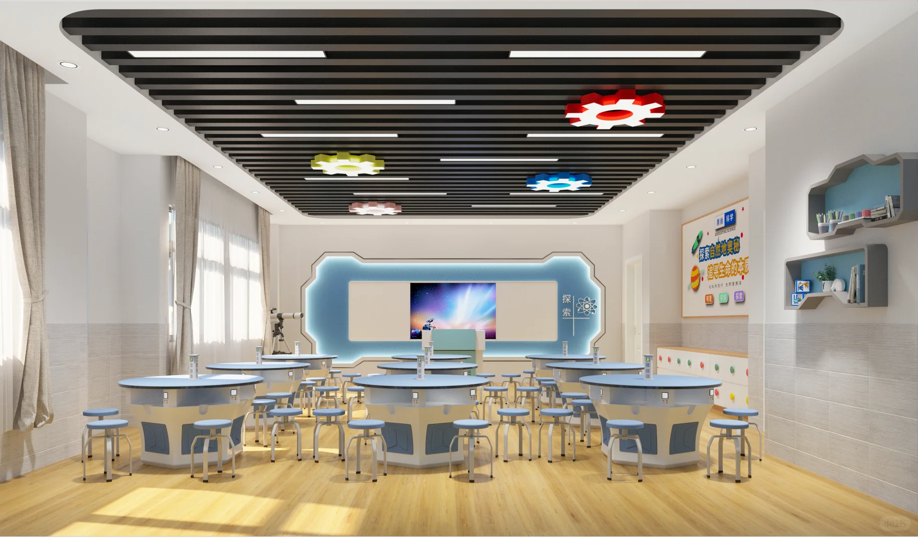 学校科学教室，整套桌椅、实验设备供应