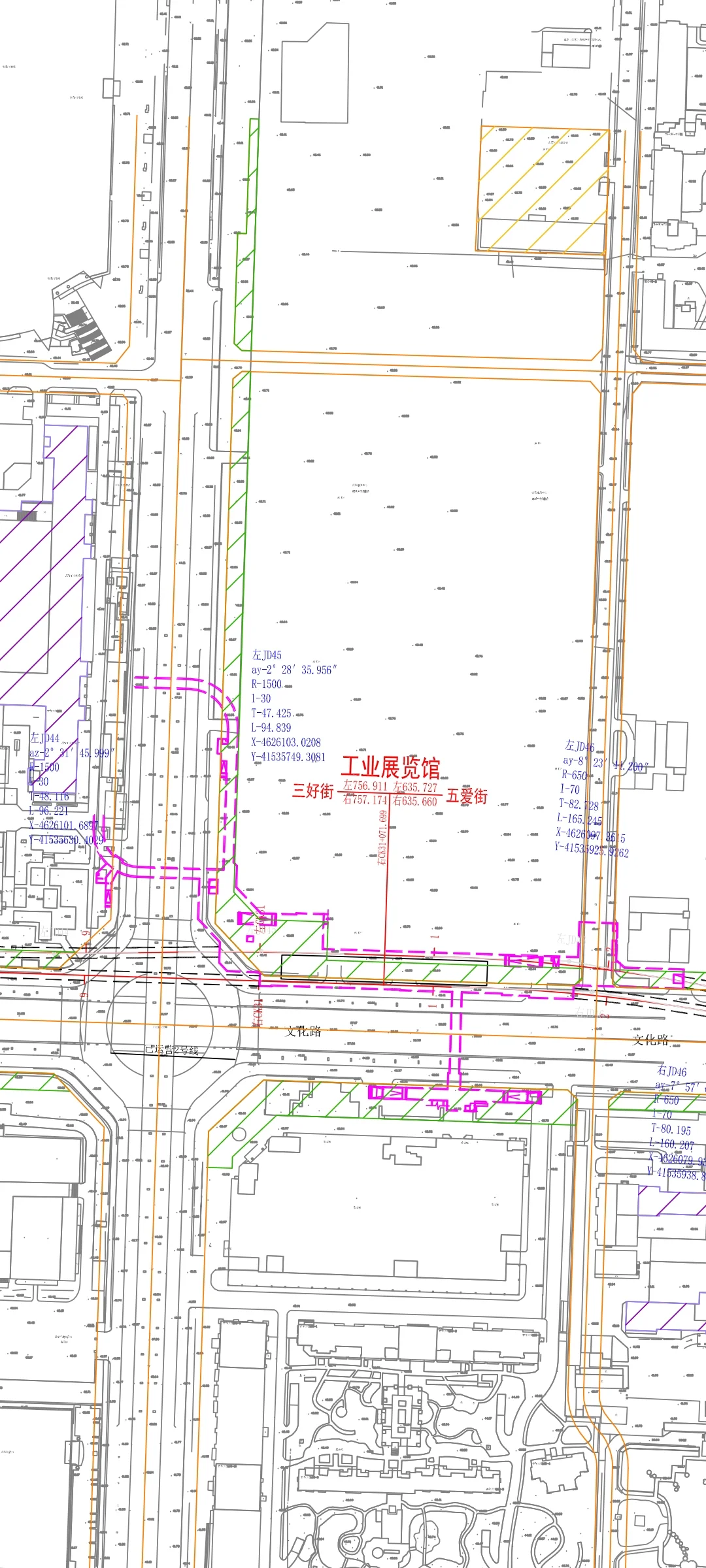 工业展览馆站，砂阳站3号线换乘通道接口