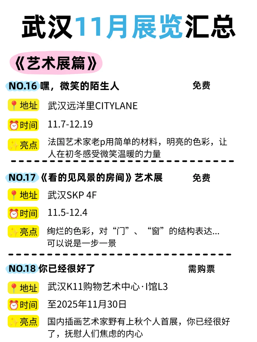 武汉11月新展览汇总来啦!好多免费！?