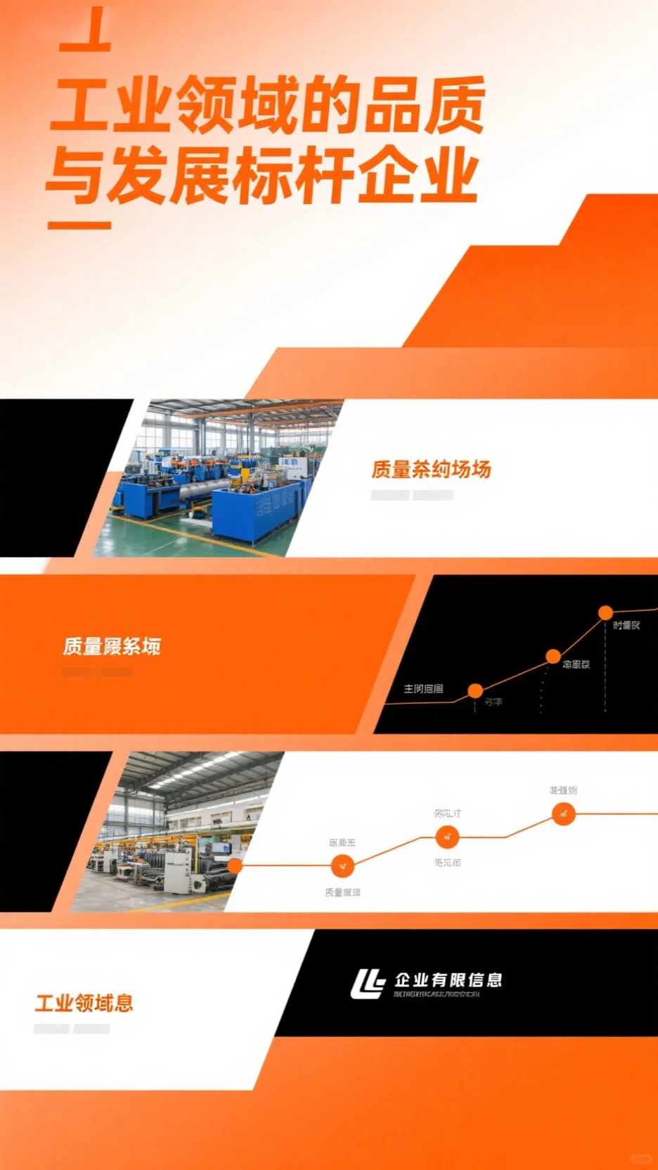 橙色系工业企业画册设计，展品质发展质感