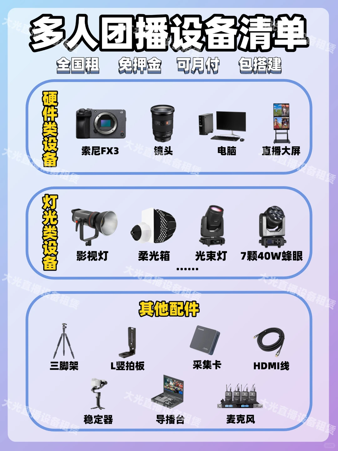 这种直播间怎么搭建❓❗设备租赁一站式搞定