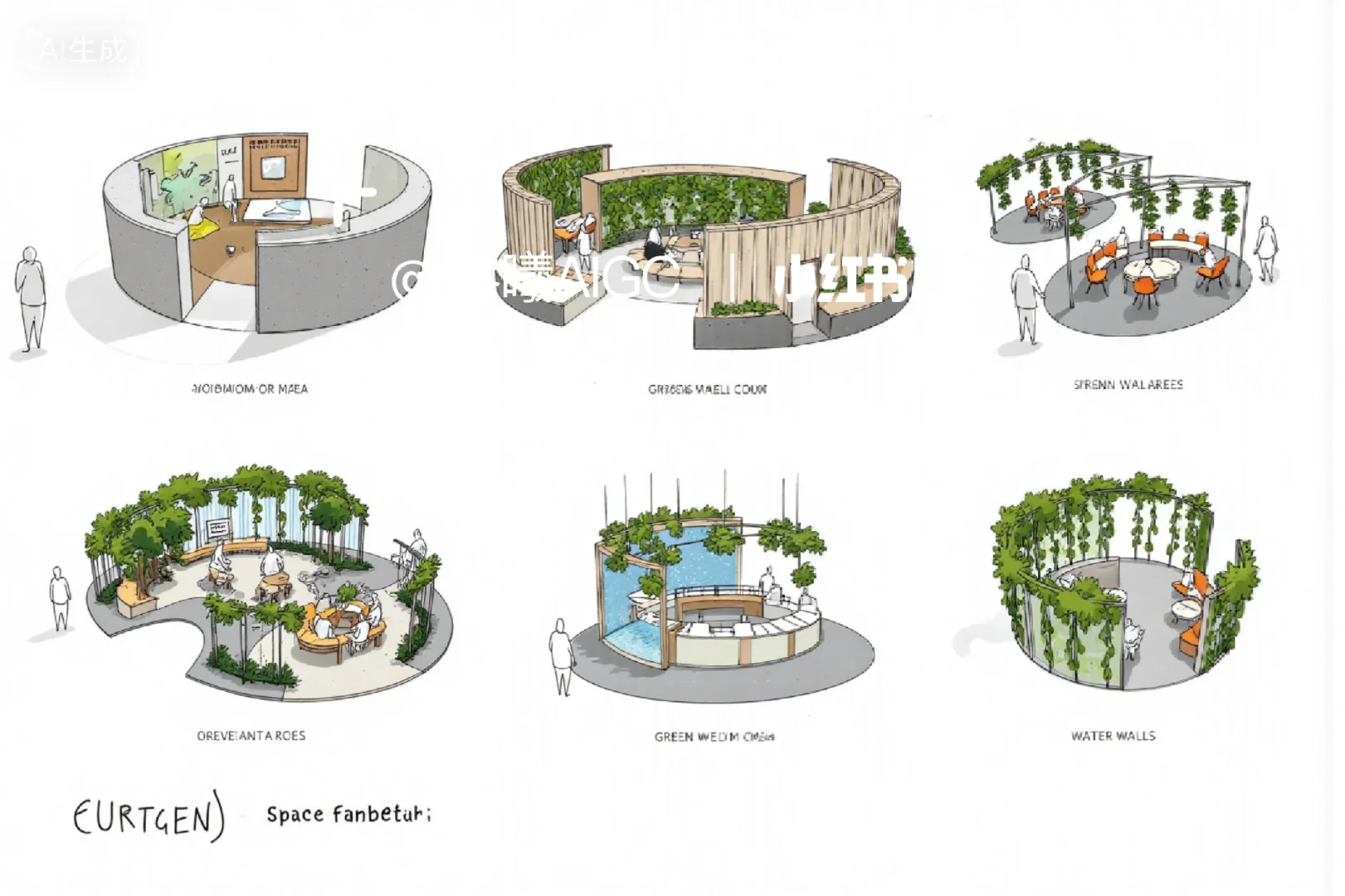 环艺作业|空间构成分析自然主义曲面空间
