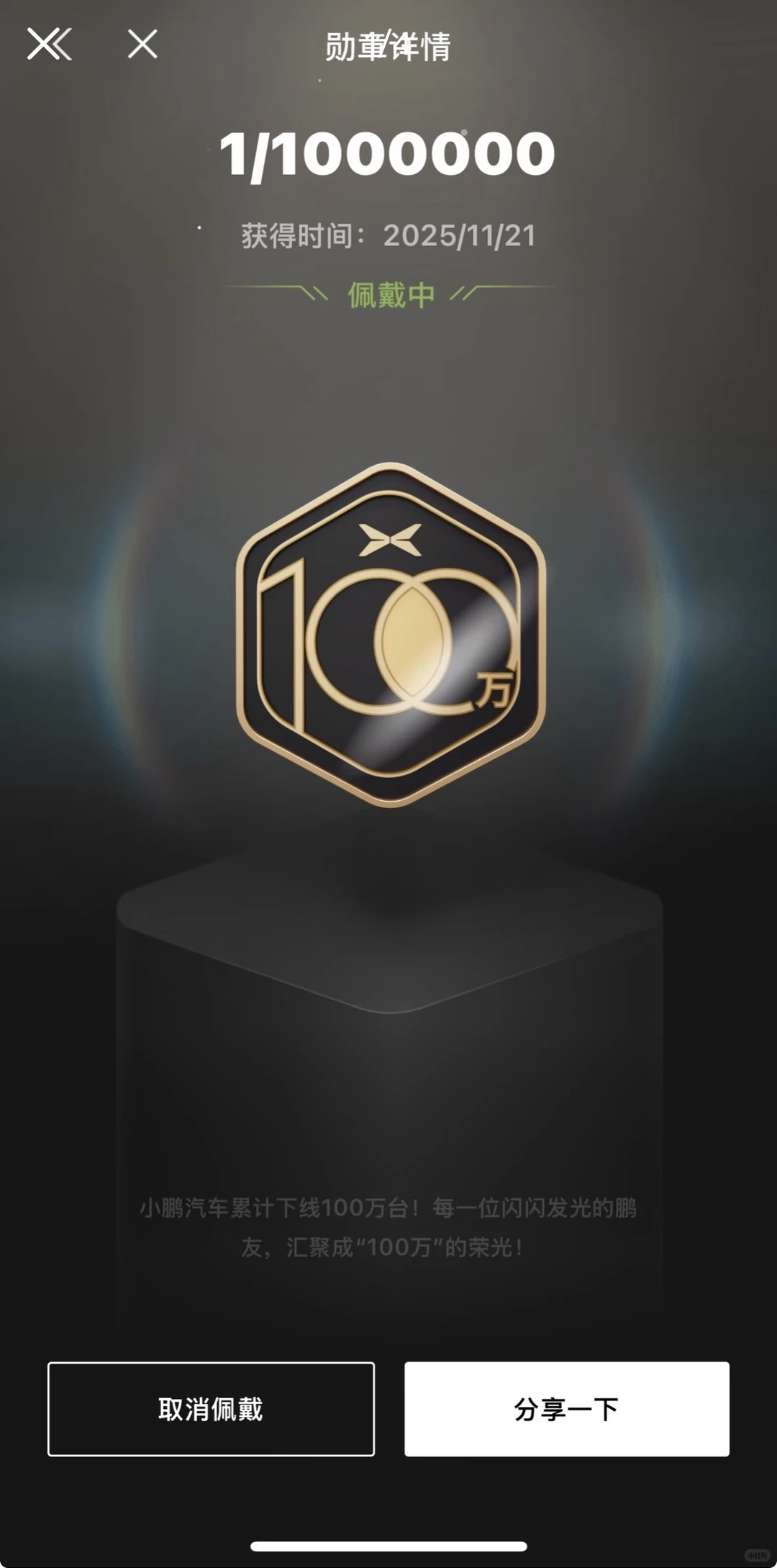 100万鹏友共见证 小鹏2025百万整车荣耀下线